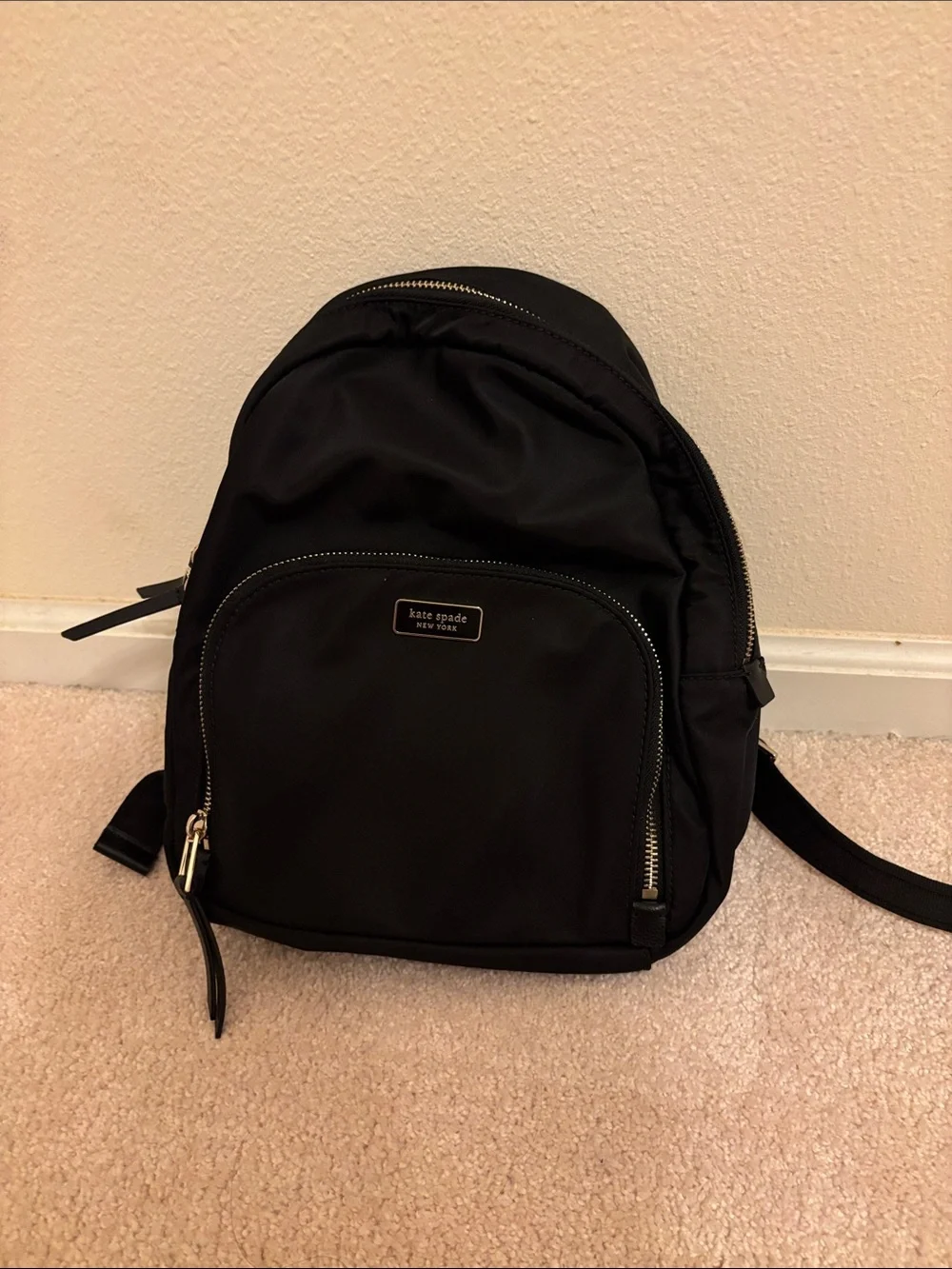 Kate Spade Black Nylon Mini Backpack